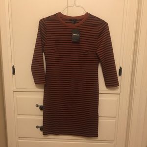 Stretch Cotton Striped Dress-BNWT